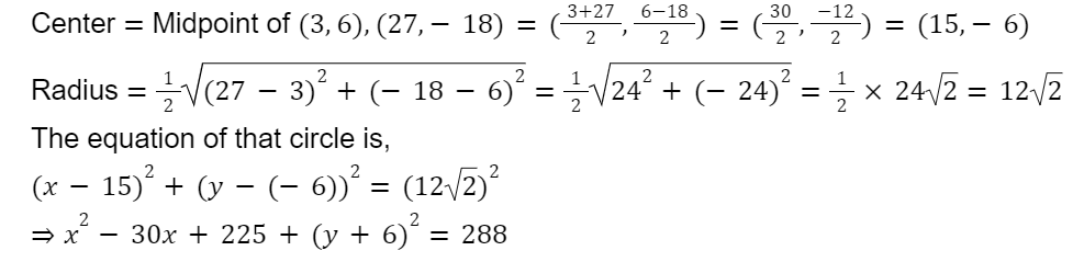 Circle with midpoint